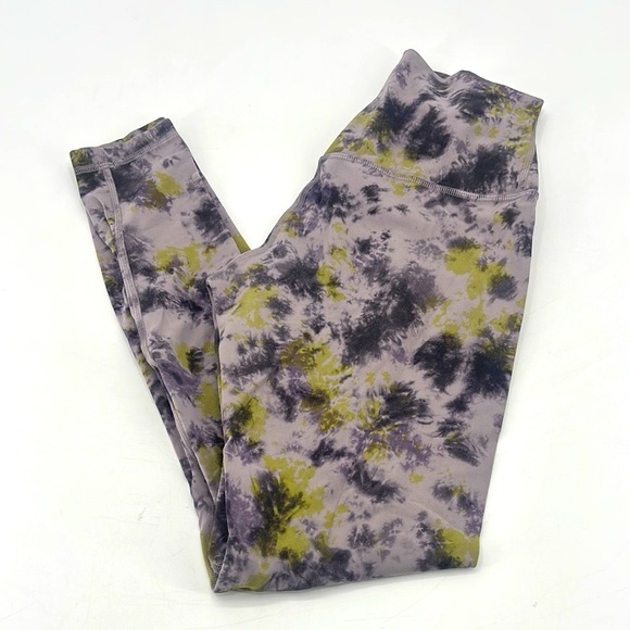 UEC Lululemon grey & green tie dyed high waisted leggings size 6 - Picture 1 of 7